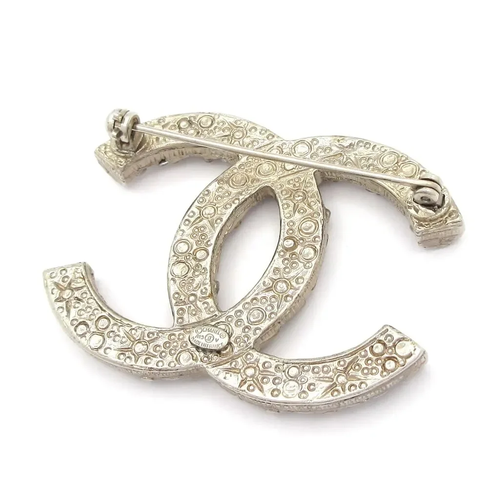 Chanel Coco Brooch Hardware Rhinestones